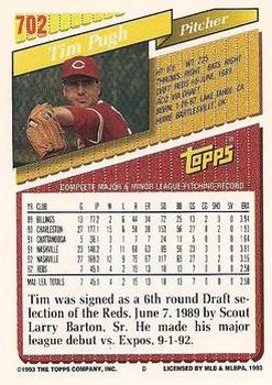 1993 Topps - Gold #702 Tim Pugh Back