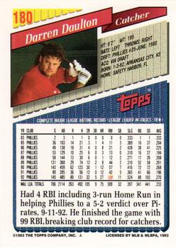 Darren Daulton 1993 Topps Gold #180 Philadelphia Phillies