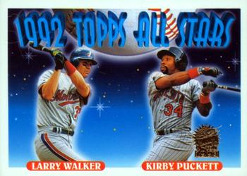 1993 Topps - Inaugural Marlins #406 Larry Walker / Kirby Puckett Front
