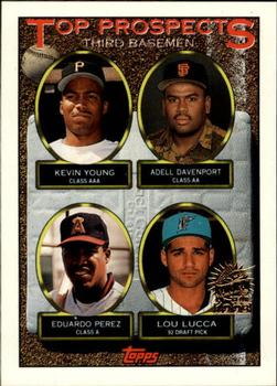 1993 Topps - Inaugural Marlins #494 Kevin Young / Adell Davenport / Eduardo Perez / Lou Lucca Front