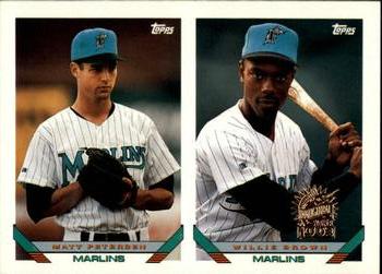 1993 Topps - Inaugural Marlins #497 Matt Petersen / Willie Brown Front