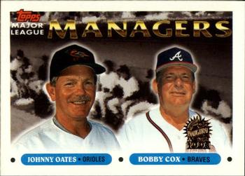 1993 Topps - Inaugural Marlins #501 Johnny Oates / Bobby Cox Front