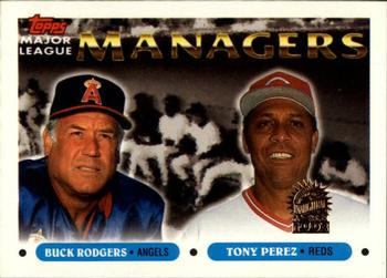1993 Topps - Inaugural Marlins #503 Buck Rodgers / Tony Perez Front