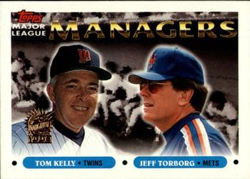 1993 Topps - Inaugural Marlins #509 Tom Kelly / Jeff Torborg Front