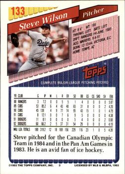 1993 Topps - Inaugural Rockies #133 Steve Wilson Back