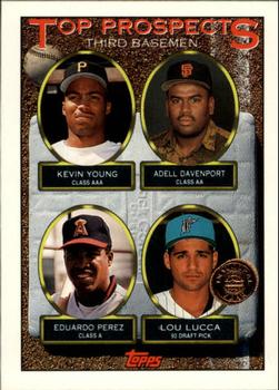 1993 Topps - Inaugural Rockies #494 Kevin Young / Adell Davenport / Eduardo Perez / Lou Lucca Front