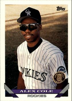 1993 Topps - Inaugural Rockies #591 Alex Cole Front