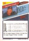 1993 Topps Micro #141 Dennis Cook Back