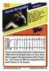 1993 Topps Micro #252 Xavier Hernandez Back