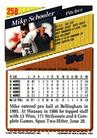 1993 Topps Micro #258 Mike Schooler Back