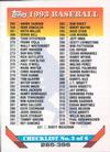 1993 Topps Micro #396 Checklist: 265-396 Front