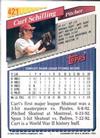 1993 Topps Micro #421 Curt Schilling Back