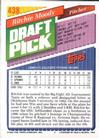 1993 Topps Micro #438 Ritchie Moody Back