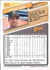 1993 Topps Micro #453 Victor Cole Back