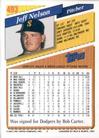 1993 Topps Micro #493 Jeff Nelson Back
