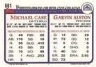 1993 Topps Micro #661 Garvin Alston / Michael Case Back