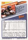 1993 Topps Micro #734 Anthony Young Back