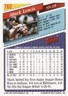1993 Topps Micro #762 Mark Lewis Back