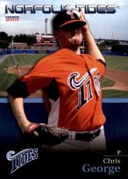 2011 Choice Norfolk Tides #15 Chris George Front