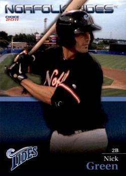 2011 Choice Norfolk Tides #16 Nick Green Front