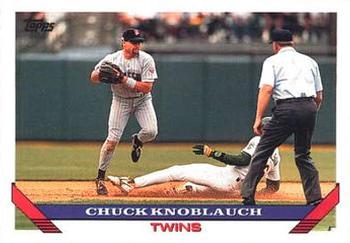 1992 Topps - 1993 Topps Pre-Production Samples #250 Chuck Knoblauch Front