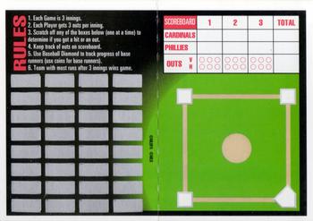 1993 Triple Play - Action Baseball Game #5 Cardinals vs Phillies Back