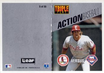 1993 Triple Play - Action Baseball Game #5 Cardinals vs Phillies Front