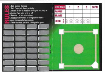 1993 Triple Play - Action Baseball Game #9 Padres vs Braves Back