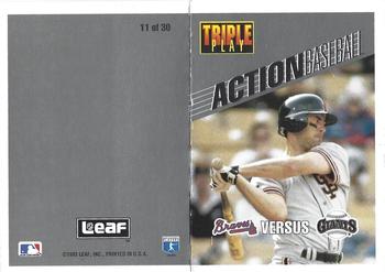 1993 Triple Play - Action Baseball Game #11 Braves vs Giants Front
