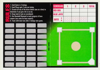 1993 Triple Play - Action Baseball Game #13 Red Sox vs Blue Jays Back