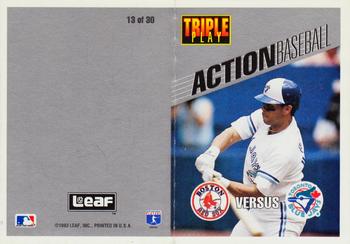 1993 Triple Play - Action Baseball Game #13 Red Sox vs Blue Jays Front