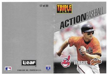 1993 Triple Play - Action Baseball Game #17 Indians vs Orioles Front