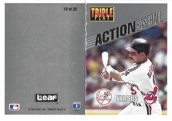1993 Triple Play - Action Baseball Game #18 Yankees vs Indians Front