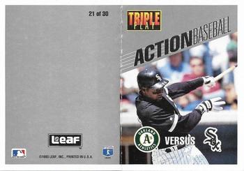 1993 Triple Play - Action Baseball Game #21 Athletics vs White Sox Front
