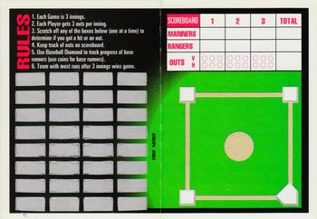 1993 Triple Play - Action Baseball Game #22 Mariners vs Rangers Back