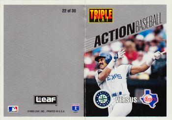 1993 Triple Play - Action Baseball Game #22 Mariners vs Rangers Front