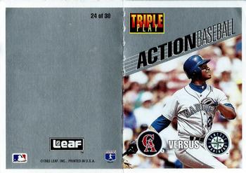 1993 Triple Play - Action Baseball Game #24 Angels vs Mariners Front