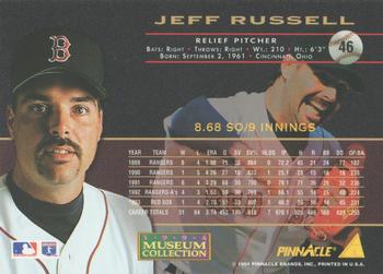 1994 Pinnacle - Museum Collection #46 Jeff Russell Back