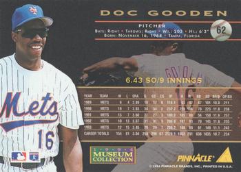 1994 Pinnacle - Museum Collection #62 Doc Gooden Back