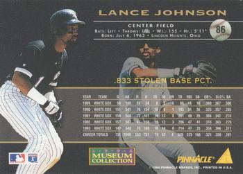 1994 Pinnacle - Museum Collection #86 Lance Johnson Back