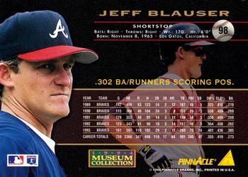 1994 Pinnacle - Museum Collection #98 Jeff Blauser Back