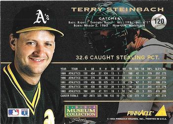 1994 Pinnacle - Museum Collection #120 Terry Steinbach Back