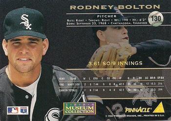 1994 Pinnacle - Museum Collection #130 Rodney Bolton Back