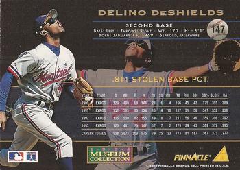 1994 Pinnacle - Museum Collection #147 Delino DeShields Back