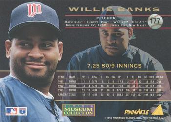 1994 Pinnacle - Museum Collection #177 Willie Banks Back