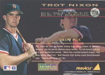 1994 Pinnacle - Museum Collection #270 Trot Nixon Back