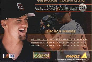 1994 Pinnacle - Museum Collection #272 Trevor Hoffman Back