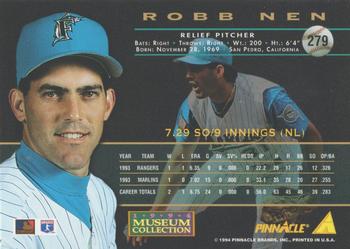 1994 Pinnacle - Museum Collection #279 Robb Nen Back