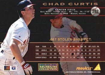 1994 Pinnacle - Museum Collection #282 Chad Curtis Back