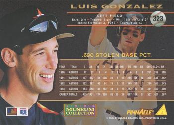 1994 Pinnacle - Museum Collection #323 Luis Gonzalez Back